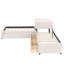 Lits peu encombrants, conception de coin simple en lin MDF pour maison familiale