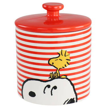 PEANUTS 4 Piece Kitchen Canister Collection Featuring Hand-Painted