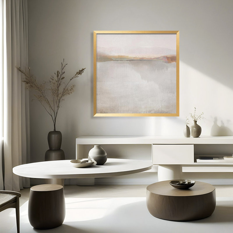 Abstract "The New Day" Framed Print Wall Art, 10" H x 10" W