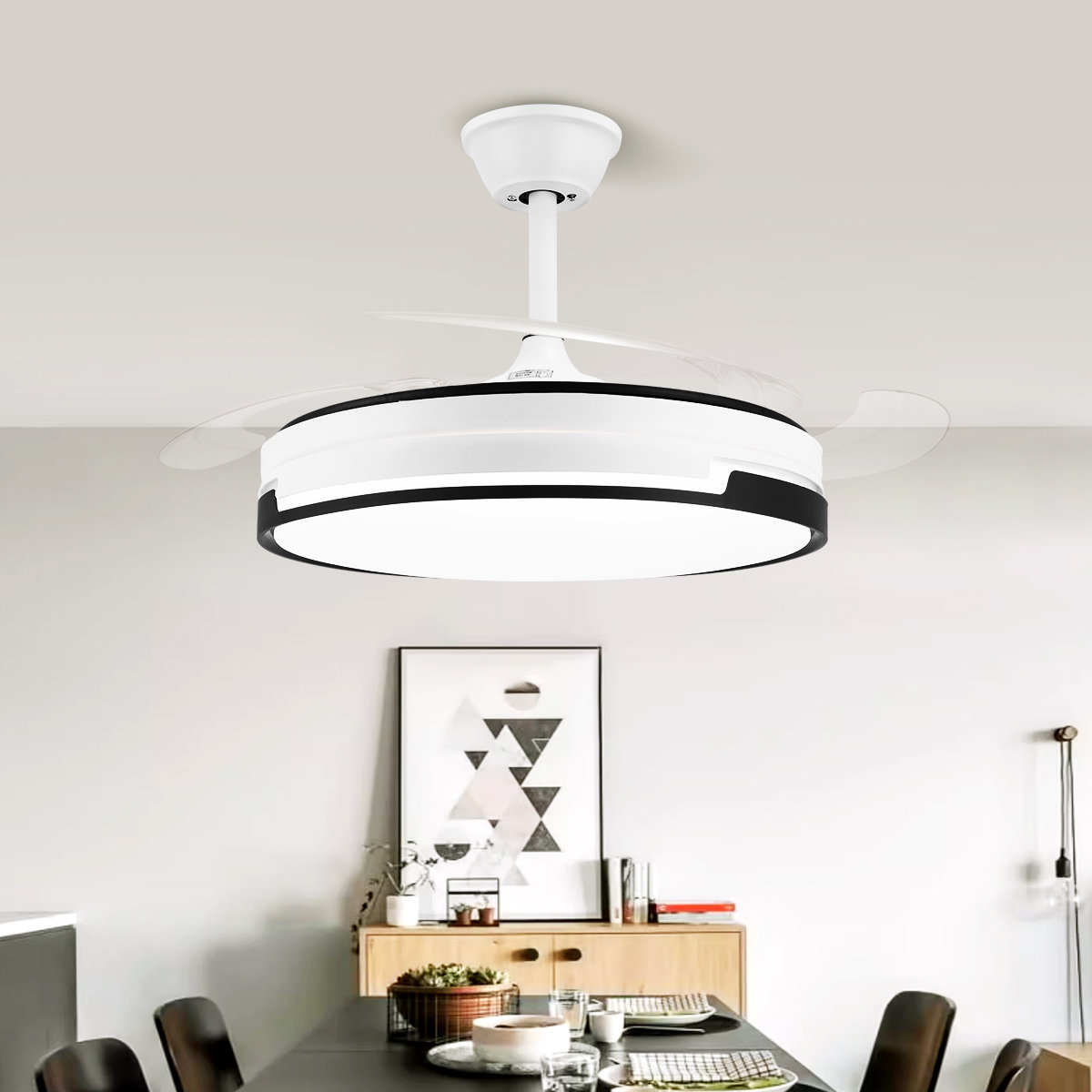 Ivy Bronx 47'' Polished Chrome LED Branched Ceiling Fan Light Kit | Wayfair