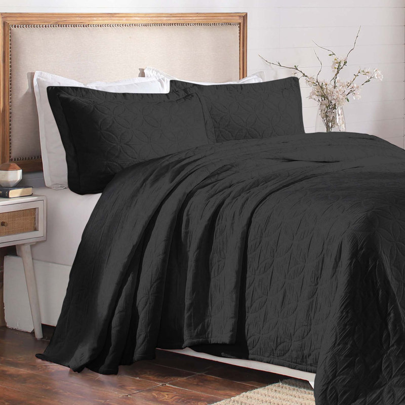 Ensemble de couvre-lit Serenity , Noir, Grand lit