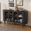 Grand buffet de rangement à 4 portes avec portes en verre-1591458067
