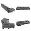 Canapé modulaire convertible 4 places rembourré en velours avec coussins lombaires, coussins décoratifs et accoudoirs rembourrés-1900944827