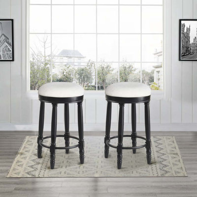 360° Swivel Backless Counter Height Barstool
