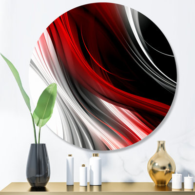 Sandyville rouge noir infini ondulations I - impression sans cadre