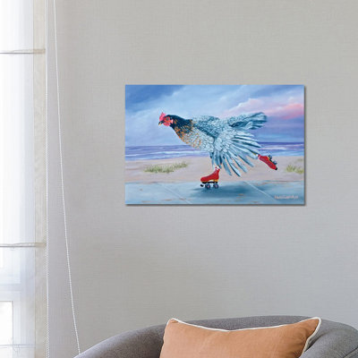 Red Skates At The Beach by Laura Curtin - Wrapped Canvas Gallery-Wrapped Canvas Giclée