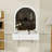 Floating Makeup Vanity Desk with Mirror, Power Outlet and Storage Drawers-1656822663