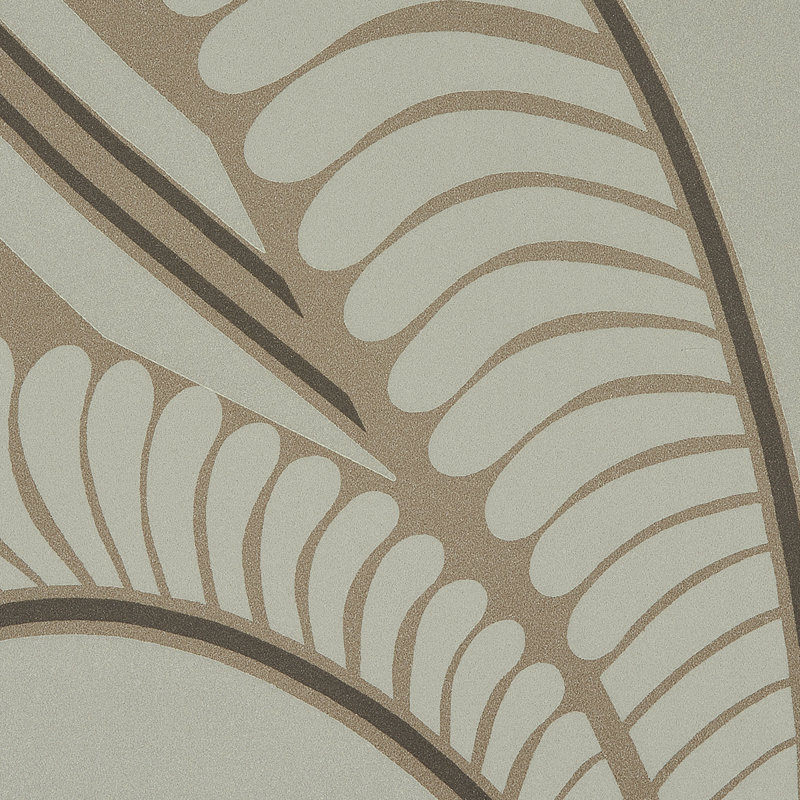 Schumacher x Neisha Crosland Banana Leaf Wallpaper, Tobacco