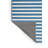 Machine Washable Horizontal Stripes Blue Area Rug-2118303380