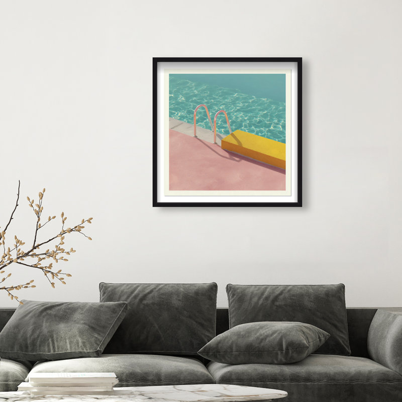Poolside Symmetry II Print by Oliver Gal, 31.5"H x 31.5"W, Black Shadowbox