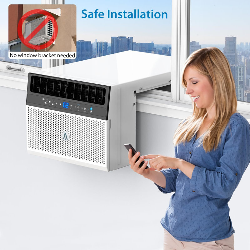Zstar 8000 BTU Wi-Fi Connected Window Air Conditioner with Remote Included
