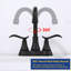 Robinet de salle de bain 4 po noir