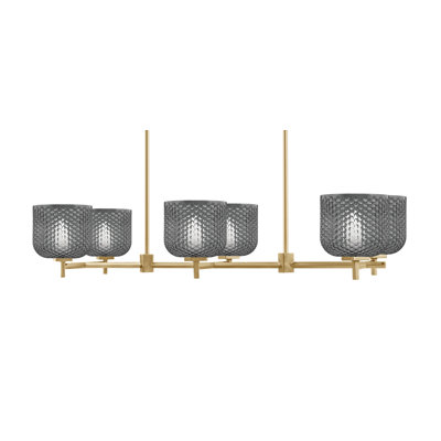 Luminaire pour îlot de cuisine 6 lumières Finola