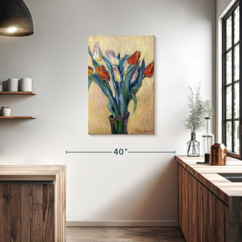 Vase de tulipes Harnek, H 36 po x l 24 po