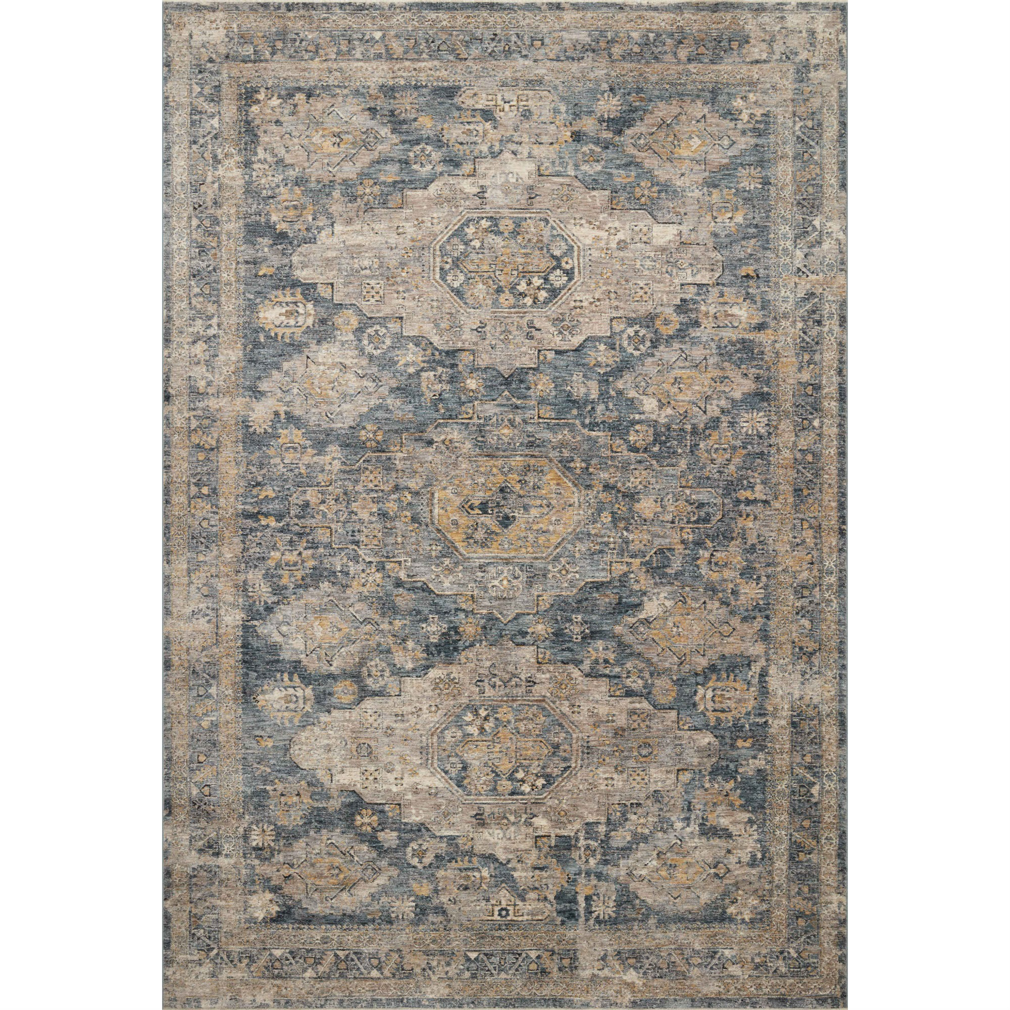 Toravon Rugs Wildon Home® Torianno Oriental Denim/Taupe Area Rug & Reviews | Wayfair