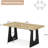 71" Farmhouse Oak And Black Dining Table For 6-8, Large Rustic Rectangular Kitchen & Dinner Table With Solid Wood Legs, Vintage Centerpiece For Dining Room & Living Room