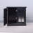 Black Acrylic Mirrored Door Sideboard-390639545