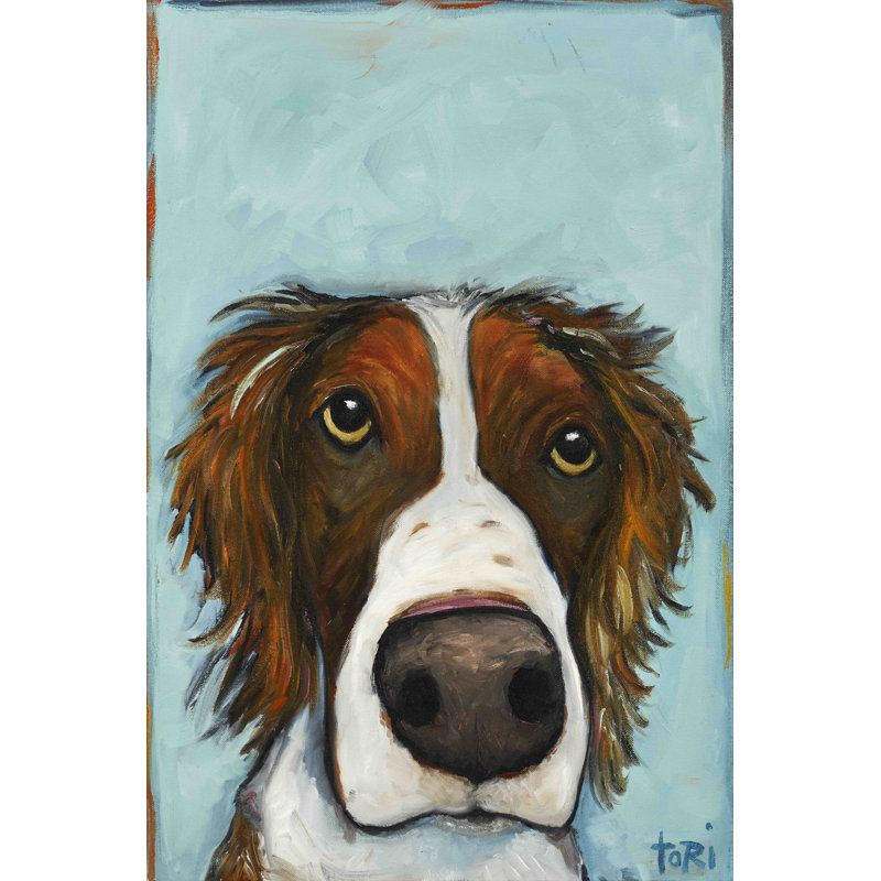« what ? » par tori campisi, reproduction d’art sur toile tendue, H 24 po x l 16 po x P 1,5 po