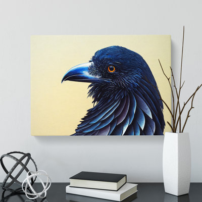 Classic Raven Bird - Wrapped Canvas