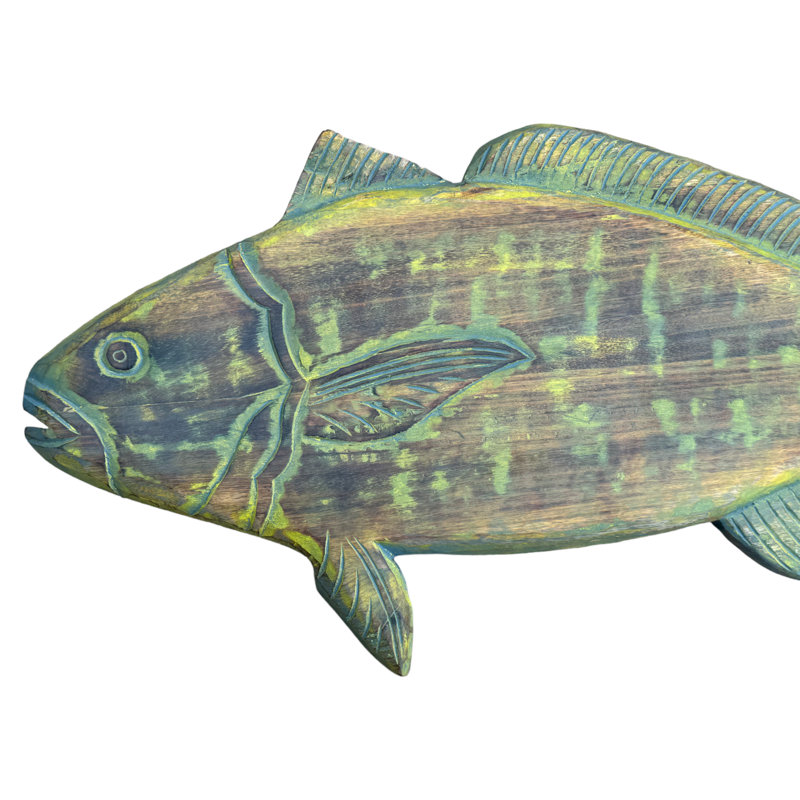 Poisson truite moucheté - jaune patiné