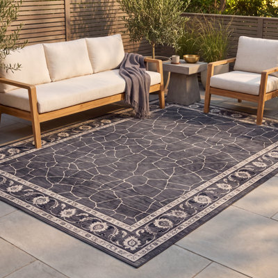 Tapis Jasmine2 moderne à l'aquarelle abstraite grise et noire, lavable à la machine, antidérapant, à poils courts, pour l'intérieur et l'extérieur, adapté aux animaux domestiques, idéal pour le salon, la chambre, la salle à manger, l'entrée, le corridor ou le bureau.
