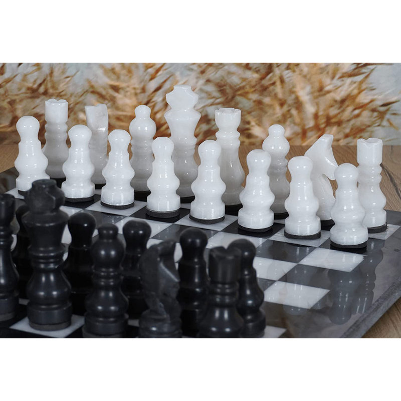 Jeu d'échecs fait à la main, Noir / blanc