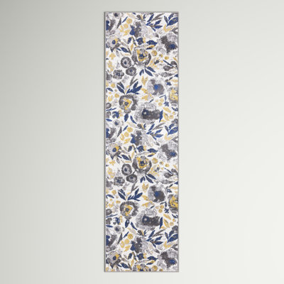 Tapis gris / jaune / ivoire Haslett