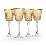 Cristine Gold Rim White Wine Glass, Set Of 4