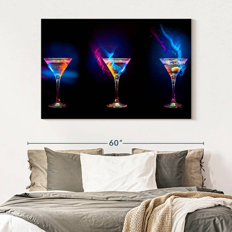 Yarlin flamboyant cocktails, H 34 po x l 51 po