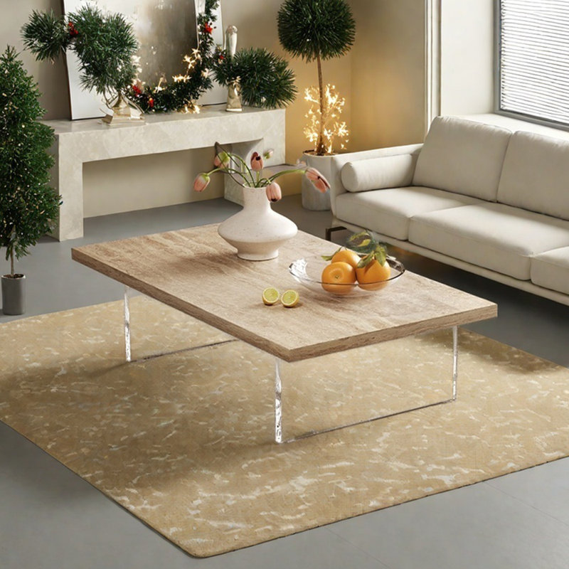 Table à thé en pierre naturelle, H 11,81 po x L 39,37 po x l 23,62 po