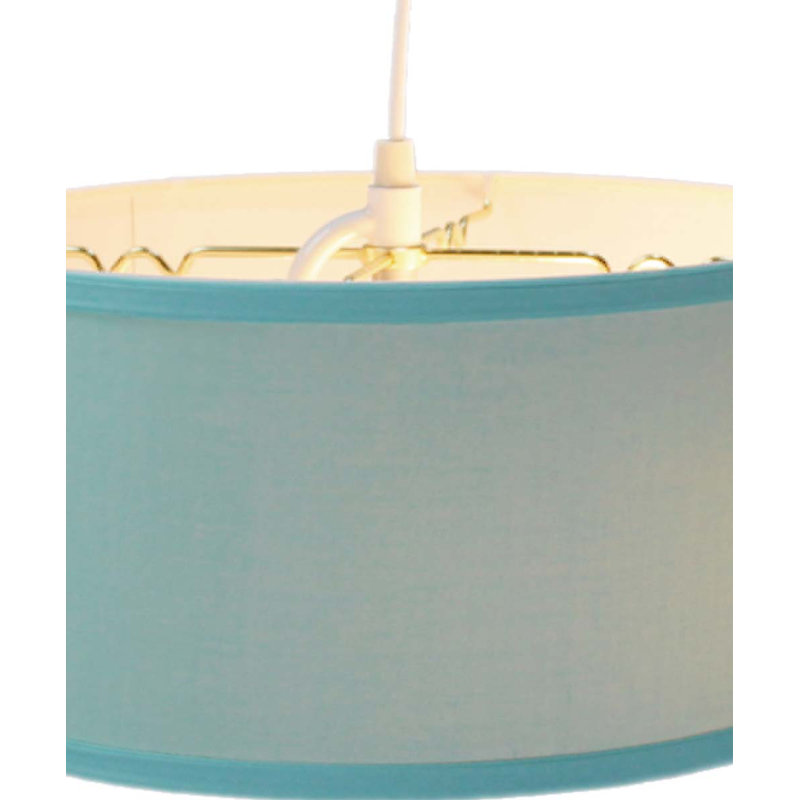 Luminaire suspendu cylindrique unique à 2 lumières, H 7 po x l 14 po x P 14 po, Island Paradise - bleu