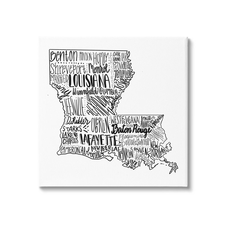 Impression sur toile tendue, Louisiane, H 17 po x l 17 po x P 1,5 po