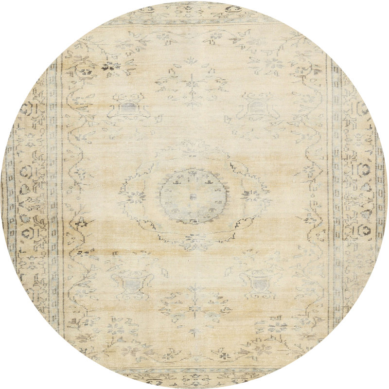 Cheenue Oriental Indoor Rug, Round 6'