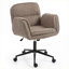 Fauteuil pivotant rembourré en molleton Rich Brown