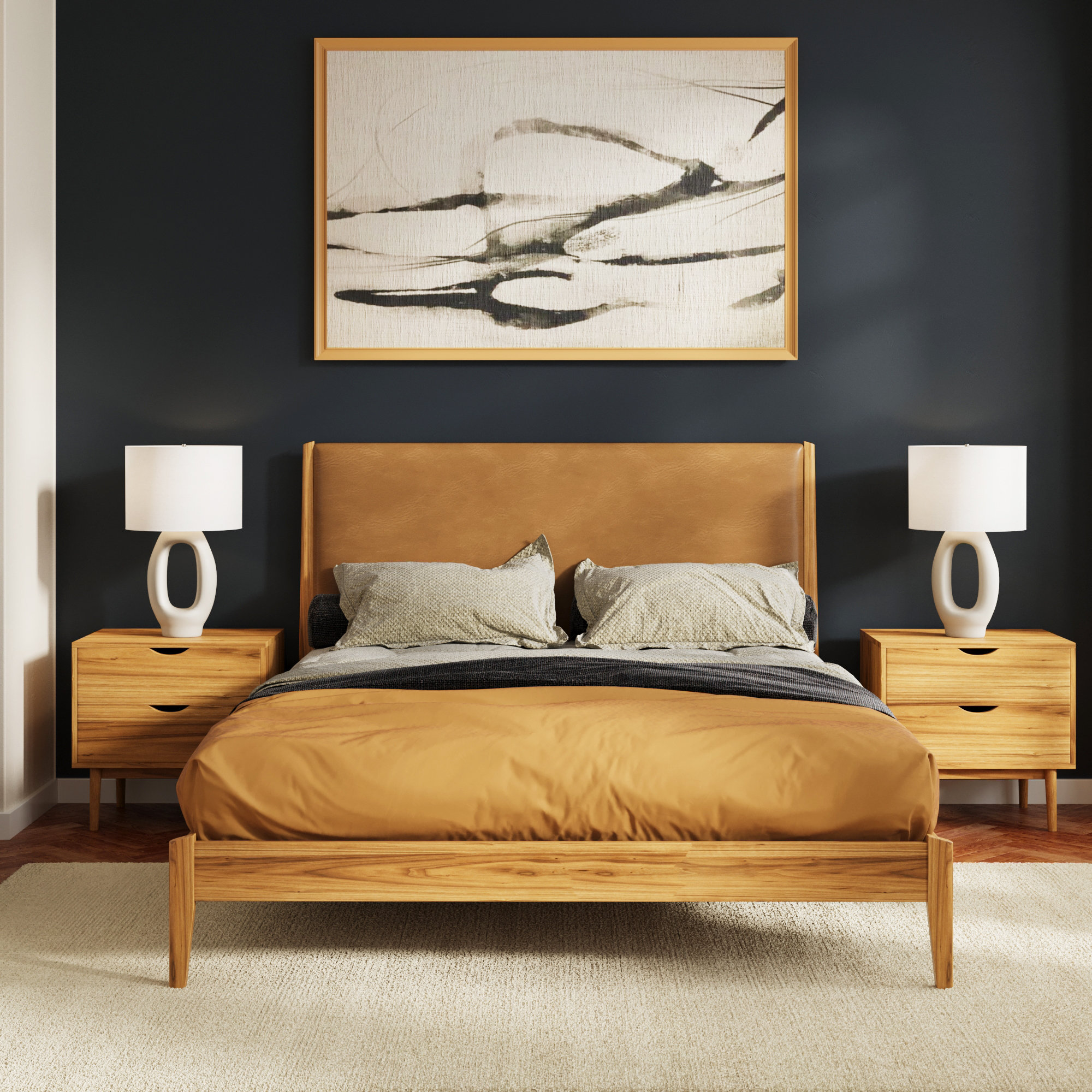 Indra 2 - Drawer Nightstand, Natural