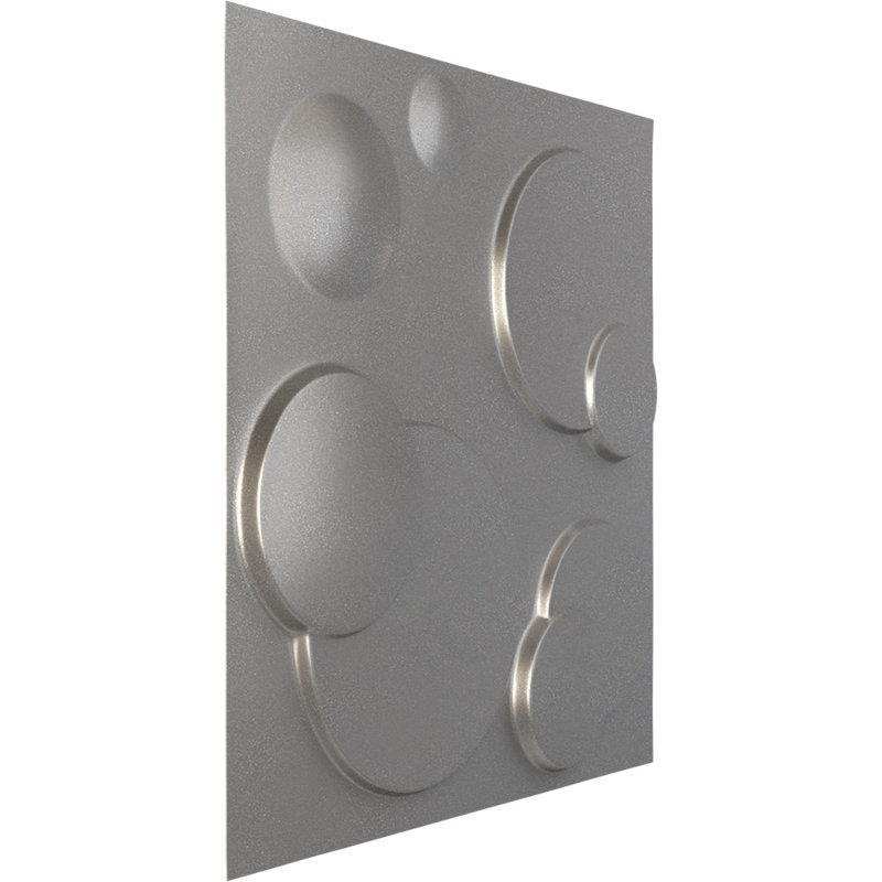Panneau mural décoratif 3D FinuraWall l 19 5/8 po x H 19 5/8 po, UltraCover (couvre 2,67 pieds carrés), Acier foncé
