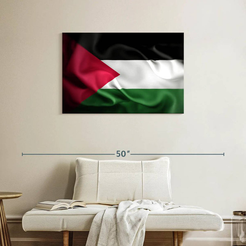 Borges Palestine Flag Close-Up, 24" H x 36" W
