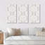 Damas gris clair et blanc - ensemble d'art mural sur toile encadré traditionnel-1770958706-1770958709