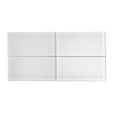 6'' x 3'' Glass Subway Wall Tile