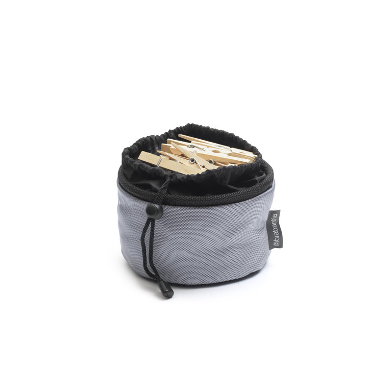 Sac à épingles à linge bourgogne, compact, Gris