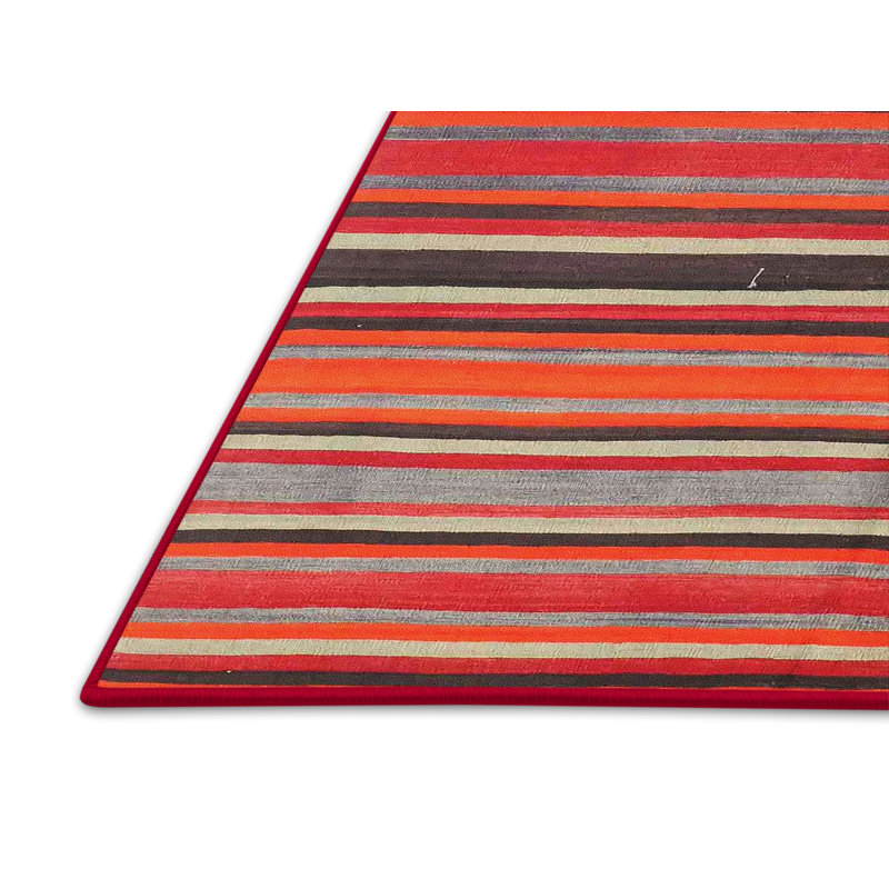 Tapis rayé rouge, Rectangle 6 pi x 9 pi