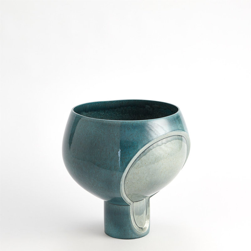 Two Tone Pod Vase-Azure-Squat