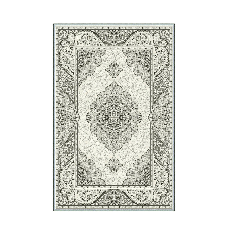 Luxurious Woven Area Rug, 5.9 x 9.2 ft, 100% Polyester, Antibacterial | Non-Slip PVC Felt Dot Underside, 0.3 in Pile Height | Machine Washable, 3D Digital Print, Perfect for Living Room & Bedroom Décor