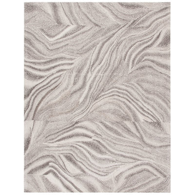 Tapis abstrait en laine et coton touffeté à la main Albria