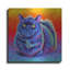 Luxe métal Art «Fiery Rainbow Black Cat» par Rebecca «Fiery Rainbow Black Cat» par Rebecca Wang Art-101657555