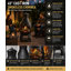 45" Cast Iron Smokeless Chiminea with Mesh Screen, Sliding Door & Rain Cap