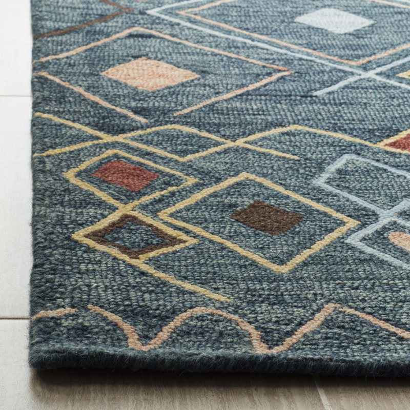 Renfrow Hand Hooked Wool And Cotton Southwestern Rug, Runner 2'3" x 10'