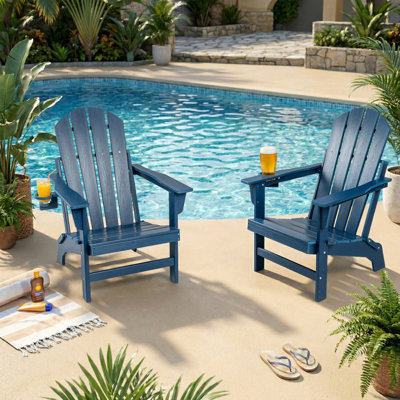 2 chaises Adirondack d'extérieur pliables
