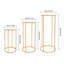 3 pièces de supports de fleurs de mariage cylindriques en acier