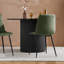 AXEL ROUND FLUTED DINING TABLE WITH 4 FABRIC CHAIRS OLIVE-924486346
